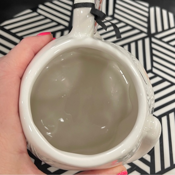 Pink Halloween Ghost Yawning Boo Ceramic Coffee Mug Blue Sky Clayworks NWT - Picture 5 of 6